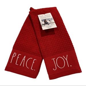 Rae Dunn Peace Joy kitchen towels